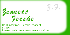 zsanett fecske business card
